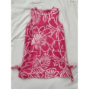 Lilly Pulitzer girls size 7 pink tropical shift dress
